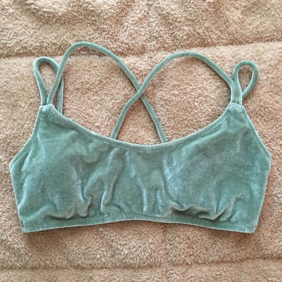 PINK Victoria's Secret Other - PINK green velvet bikini top